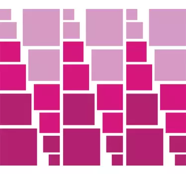 Autocolant de pătrate geometrice roz - TenStickers