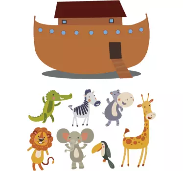 Autocolant de perete arca lui noe - TenStickers