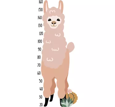 Autocolant de perete cu înălțime llama - TenStickers