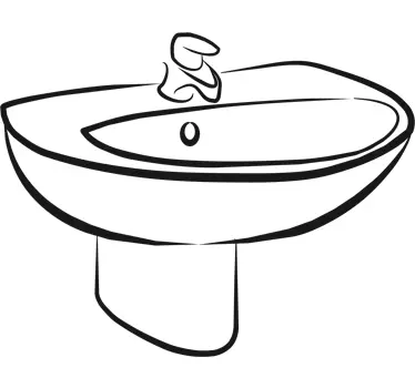 Autocolant de perete de chiuvetă - TenStickers