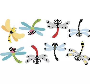 Autocolant de perete de insecte libelule - TenStickers