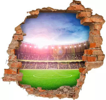 Autocolant de perete de la stadion trompe l'oeil efecte vizuale - TenStickers
