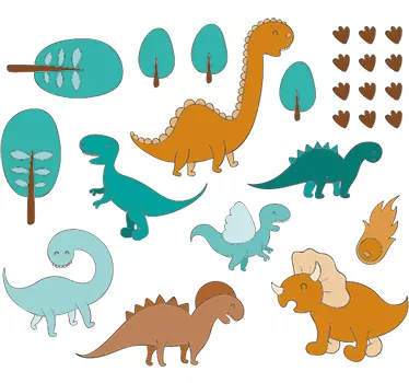Autocolant de perete din parc dinozaur - TenStickers