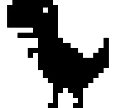 Autocolant de perete dinozaur pixel - TenStickers