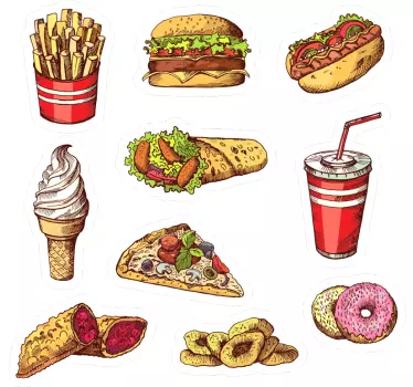 Autocolant de perete fast food - TenStickers