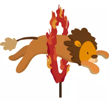 Autocolant de perete leu de foc - TenStickers
