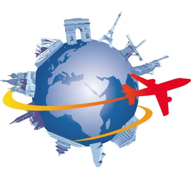 Autocolant de perete monumente globale - TenStickers
