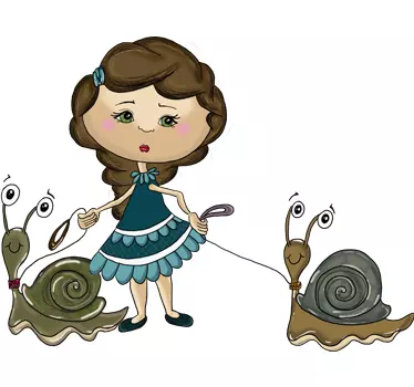 Autocolant de perete pentru copii cu melc - TenStickers