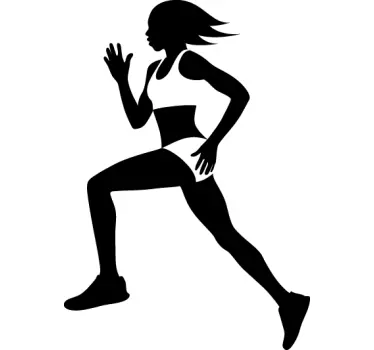 Autocolant de perete silueta alergator feminin - TenStickers