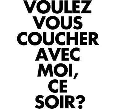 Autocolant de perete voulez vouz coucher - TenStickers