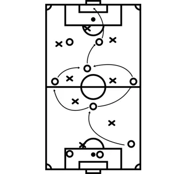 Autocolant de strategie de fotbal - TenStickers