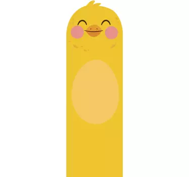 Autocolant de ușă de pui galben - TenStickers