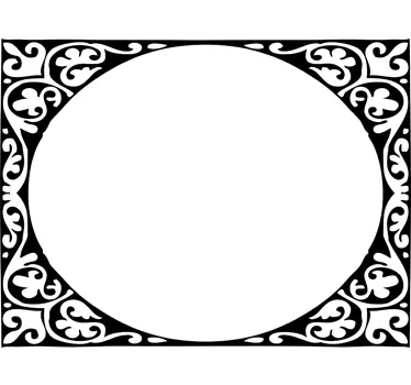 Autocolant modern cu cadru oval - TenStickers