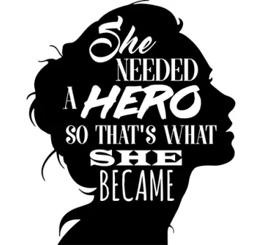 Autocolant motivațional erou feminism - TenStickers