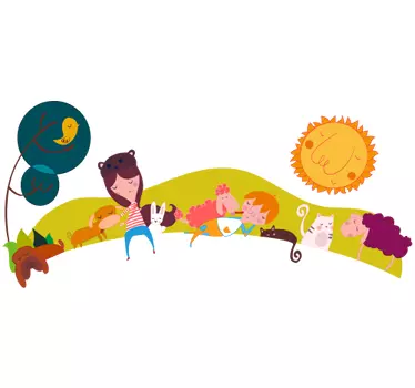 Autocolant peisaj animal pentru copii - TenStickers