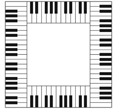 Autocolant pentru tastatură pentru pian - TenStickers