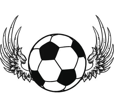 Autocolant perete aripi de fotbal - TenStickers