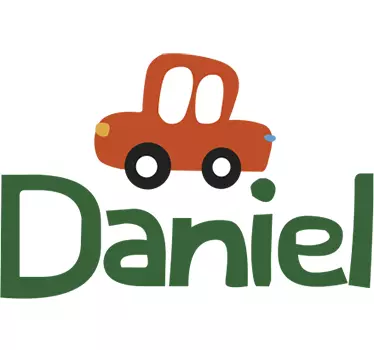 Autocolant personalizabil pentru nume auto - TenStickers