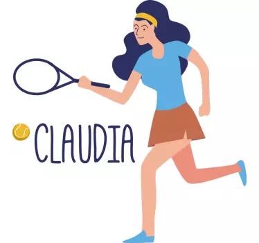Autocolant personalizabil pentru tenis feminin - TenStickers