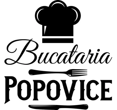 Autocolant personalizat cu numele de bucătărie - TenStickers