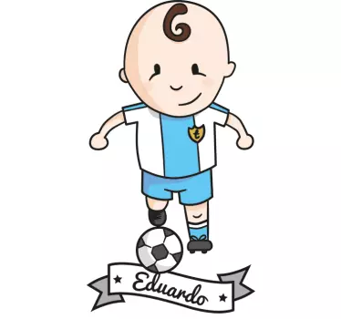 Autocolant personalizat de fotbal pentru copii - TenStickers