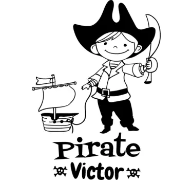 Autocolant personalizat pentru pirati copii - TenStickers