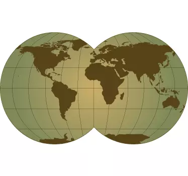 Autocolant sferic map map world - TenStickers