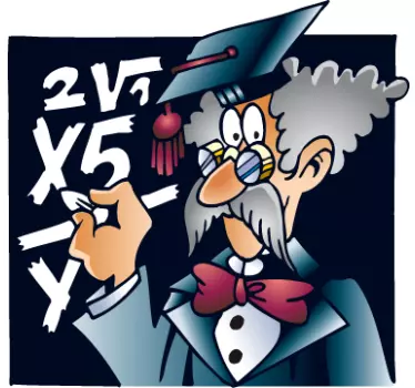 Autocolant vechi de profesor de matematică - TenStickers