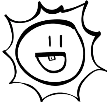 Autocolant zâmbet de soare - TenStickers