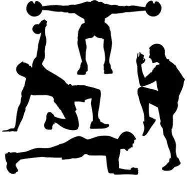Autocolante de silueta fitness - TenStickers