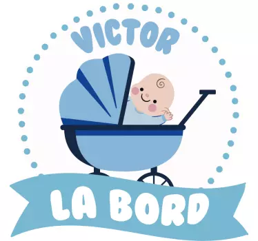 Baby boy la autovehicul autocolant autocolant - TenStickers