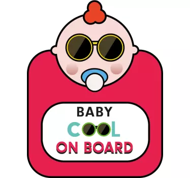 Bebeluș cool copil în autocolant auto - TenStickers