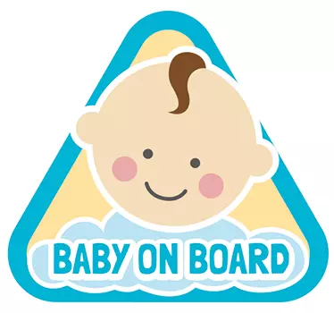 Bebeluș la bord autocolant pentru băieți de desene animate - TenStickers