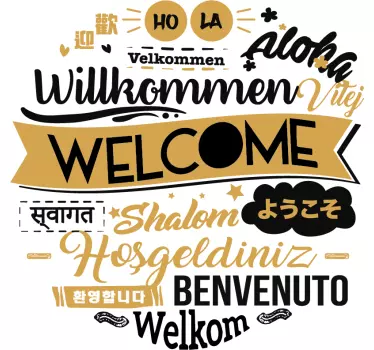 Bine ați venit diverse autocolante text - TenStickers