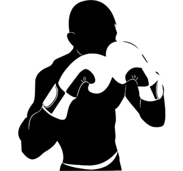 Boxer silueta perete autocolant - TenStickers
