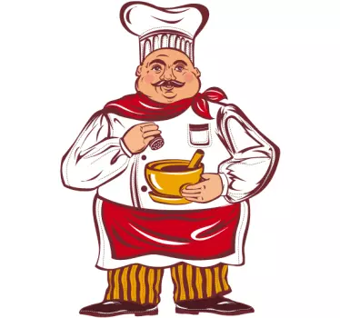 Bucătărie ilustrare autocolant de perete - TenStickers