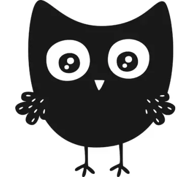 Bufnita de owl blackboard - TenStickers