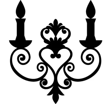 Candelabru sticker decorativ de perete - TenStickers
