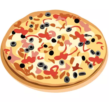 Carne de măsline decal pizza - TenStickers