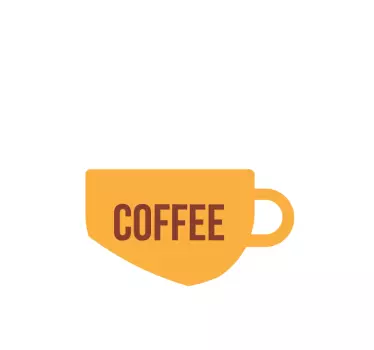 Ceașcă de autocolant de perete de cafea - TenStickers