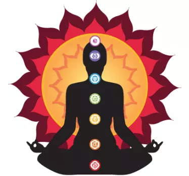 Chakra silueta autocolant de perete - TenStickers