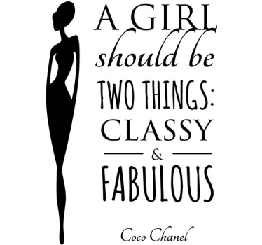 Citat elegant și fabulos chanel - TenStickers