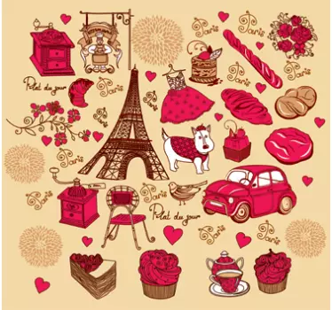 Colecția de decaluri de la paris - TenStickers