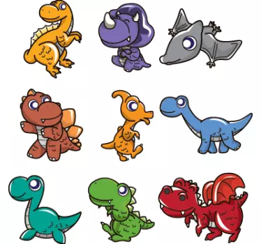 Colecția de decaluri dinozauri pentru copii - TenStickers