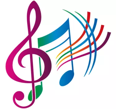 Colorat autocolant de notă muzicală - TenStickers