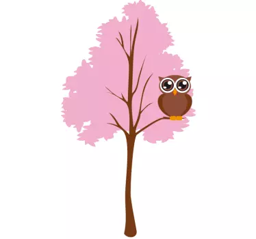 Copac roz perete autocolant - TenStickers