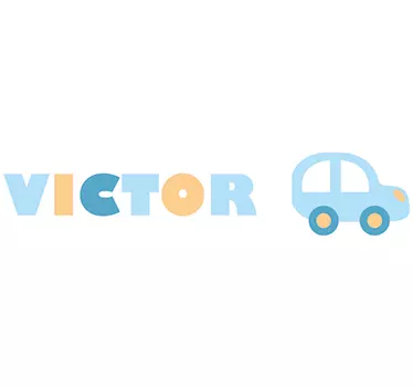Copii auto personalizate cu autocolant de perete nume - TenStickers
