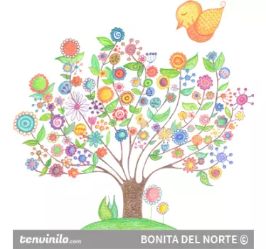 Copii autocolant copac de primăvară copac - TenStickers