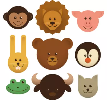 Copii capete de animale - TenStickers