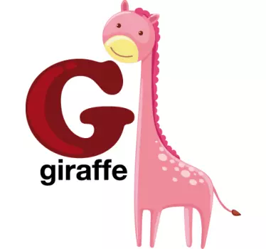 Copii scrisoare g autocolant girafa - TenStickers